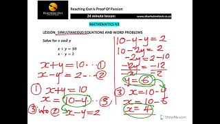 Simultaneous Equations amp Word Problems Lesson 14Mathematics N3 Full Curriculum [upl. by Karim]