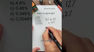 Porcentagem de porcentagem matematica enem concursos [upl. by Dillie355]