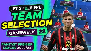 FPL TEAM SELECTION DOUBLE GAMEWEEK 28  FANTASY PREMIER LEAGUE 202324 TIPS [upl. by Ailedua142]