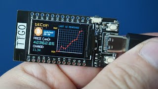 ESP32 BitCoin Ticker TTGO TDisplay [upl. by Oiled]