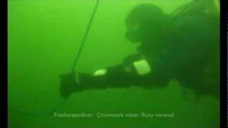 Crummock water short dive to remove buoy [upl. by Dnalyr]