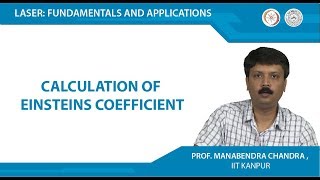 Calculation of Einsteins coefficient [upl. by Acnaiv]