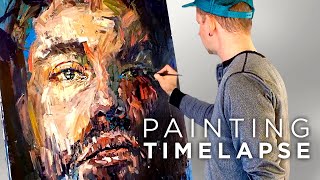 Expressive Oil Painting Process  Male Portrait Time Lapse [upl. by Plunkett744]