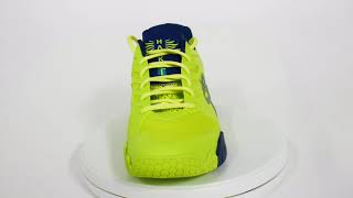 Salming Hawk 2 Shoe Men Fluo Green Navy [upl. by Nimaynib]