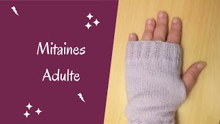 Mitaine au tricot adaptable Adultes [upl. by Becket]