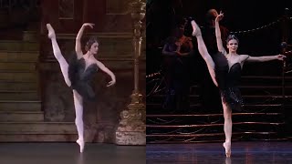 Black Swan Variation Split Screen Nunez Osipova [upl. by Ahsenahs467]