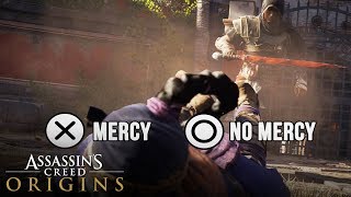 Assassins Creed Origins  All Good amp Bad Endings Gladiator Endings Mercy or No Mercy Choice [upl. by Menard375]