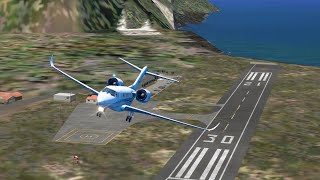 Landing the Cessna citation X at worlds shortest runway GONE WRONG [upl. by Annatnom970]