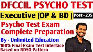 Dfccil Executive Operations amp BD Psycho Test Exam  DFCCIL CBAT Test for Executive Operations amp BD [upl. by Uzziel812]