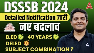 DSSSB Vacancy 2024  DSSSB TGT Vacancy 2024 Out  DSSSB TGT Eligibility Criteria amp Sub Combination [upl. by Pelagia]