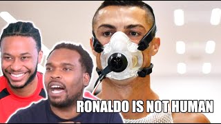 Americans React to Proof Cristiano Ronaldo is NOT Human [upl. by Akirre]