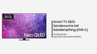 Samsung Smart TV 2023 Sendersuche bei Kabelempfang DVBC [upl. by Nnylyar]