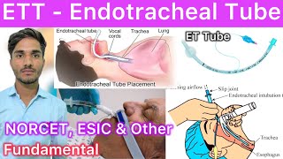 Endotracheal tube ETT  Purpose Indication Contraindication Types Size Laryngoscope Suction [upl. by Memory]