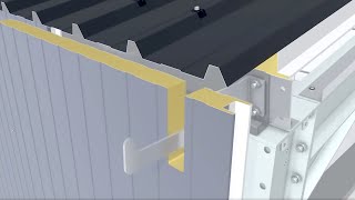 PU Sandwich Panel how to wall installation [upl. by Sirromaj576]