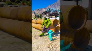 GTA V HULK Saving COW From Money Heist shorts [upl. by Eldred]