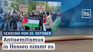 Antisemitismus in Hessen nimmt zu  hessenschau vom 20102023 [upl. by Adnirod]