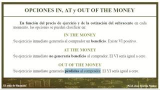 EL PRECIO DE LA OPCIÓN La prima Valor intrínseco y temporal Opciones IN AT y OUT OF THE MONEY [upl. by Atinrehs]