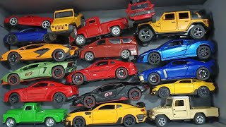 Box Full Collection of Diecast Cars  Ferrari mustang bugatti alphard jeep rubicon Lamborghini [upl. by Kcirded551]