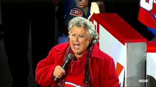 Ginette Reno Oh Canada Canadiens de Montréal [upl. by Jecho]