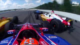 Intense INDYCAR crash during the ABC Supply 500 at Pocono Raceway [upl. by Elleinet795]