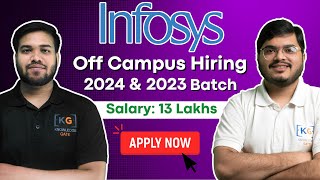 INFOSYS Off Campus Hiring for 2024 and 2023 Batch 🔥  Infosys Hiring  Infosys Off Campus Drive 2024 [upl. by Einafats269]