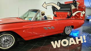 Amazing roof mechanism of this perfect 1963 Ford Thunderbird quotMCodequot Sports Roadster [upl. by Cynarra]