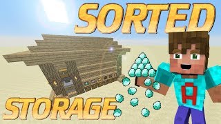 How to Make an Item Sorter in minecraft  Minecraft Automatic Storage System  Redstone Tutorial [upl. by Osnola]