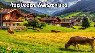 Adelboden Switzerland walking tour 4K  The most beautiful Swiss villages  fairytale village [upl. by Chem]