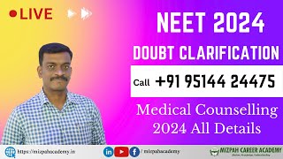 🔴 Live  NEET 2024 Registration  Doubt Clarifications  Join Now  Mizpah Career Academy [upl. by Odnavres]