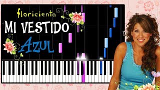 Floricienta Mi Vestido Azul  Piano Synthesia [upl. by Ahsieyt455]