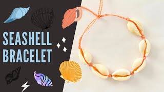 Cowrie Shell Bracelet  How to Make a Shell Bracelet [upl. by Menken447]