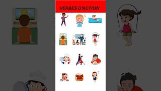 ACTION VERBS IN FRENCH frenchvocabulary frenchforbeginner french shorts [upl. by Gaylene]