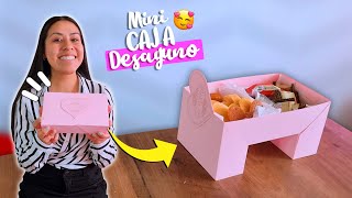 CAJA MESA  DESAYUNO SORPRESA 😍 hecha de cartulina  Molde Gratis ❤️ Tu Diva Creativa [upl. by Beverie]