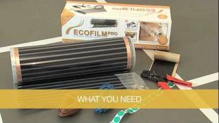 ECOFILM PRO Underfloor Heating Kit Installation [upl. by Ellevehs922]