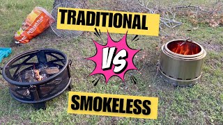 Traditional Vs Smokeless Fire Pit [upl. by Annasor94]