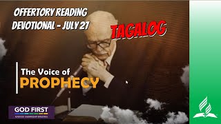 TAGALOG OFFERTORY READING  JULY 27 THE VOICE OF PROPHYCY [upl. by Madge]