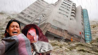 The Earths revenge fell on people Houses are carried away by the flood in Rio de Janeiro Brazil [upl. by Nifares]