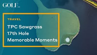 TPC Sawgrass 17th Hole Memorable Moments Flyover [upl. by Elirpa750]