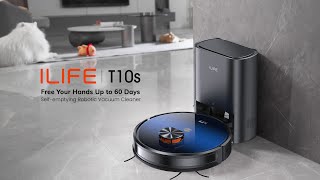 ILIFE T10s  Self Emptying Robotic Vacuum Cleaner  Introduction Video [upl. by Mairem]