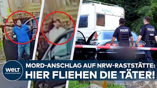 BAD HONNEF Ehepaar auf A3Raststätte abgestochen Dashcam nimmt Täter auf  Fahndung läuft [upl. by Eceinert755]