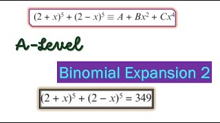 A Level Binomial Expansion 2 Exam Style Question [upl. by Ynnoj301]