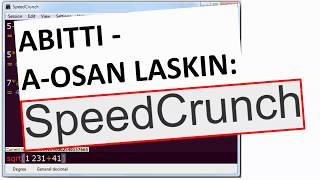 ABITTI  Aosan laskin SpeedCrunch [upl. by Ycrep581]