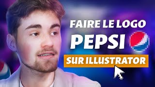 Faire le logo Pepsi Illustrator 2024 [upl. by Strander]