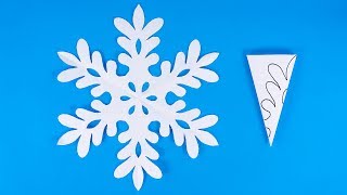 How to make a snowflake out of paper  DIY Paper Snowflakes  Christmas Decoration Ideas [upl. by Anilehcim]