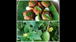 Ash Gourd gourd leaf snacks chalkumro patar bora  Bengali recipe  By My Villrecipe [upl. by Fremont]