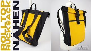 RolltopRucksack nähen mit Schnittmuster ROLD [upl. by Moses]