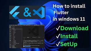 How to install Flutter With VS Code in Windows 11 Machine in 2024 [upl. by Lezirg]