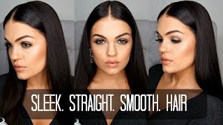 Kardashian Inspired Sleek amp Straight Hair  FRIZZ FREE with John Frieda [upl. by Jemma]