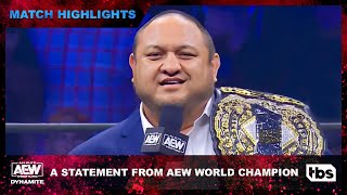 Samoa Joe Hangman Adam Page and Swerve Strickland Speak Clip  AEW Dynamite  TBS [upl. by Fidellas]