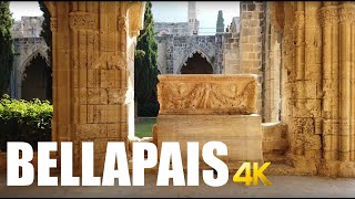 Bellapais Abbey Kyrenia walking tour 4k 60fps [upl. by Ahsenik]